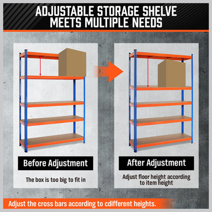 1.8M Garage Shelving Warehouse Storage Racking Industrial Shed Heavy-Duty