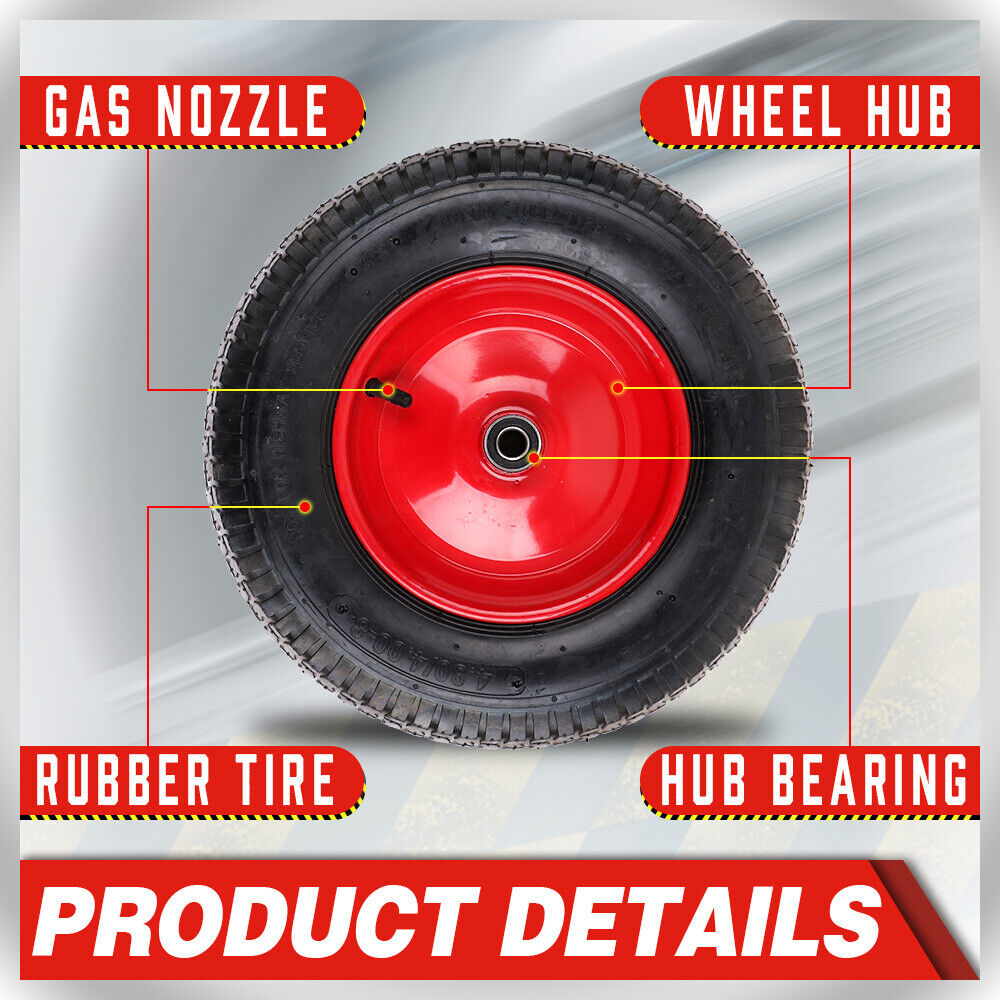16" Wheelbarrow Trolley Wheel 4.80/4.00-8 Pneumatic Tyre 16mm Bore tyre