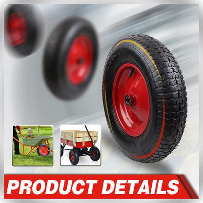 16" Wheelbarrow Trolley Wheel 4.80/4.00-8 Pneumatic Tyre 16mm Bore tyre