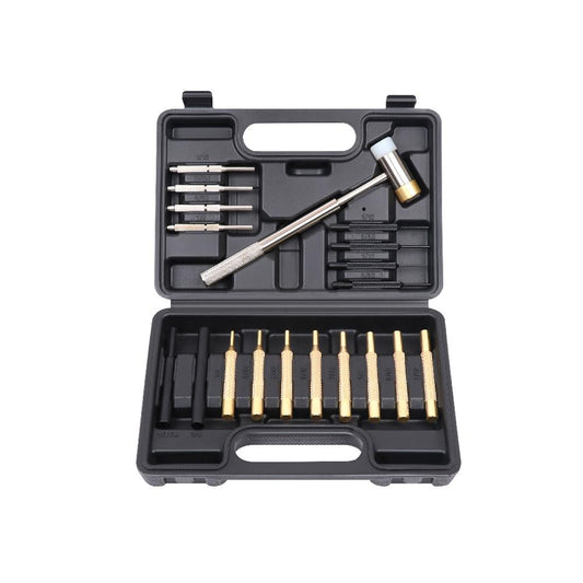 19Pack Hammer & Punch Brass / Roll Pin Punch Gun