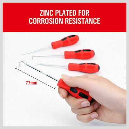 4Pack Pick Hook O Ring Oil Seal Remover Non-Slip Rubber