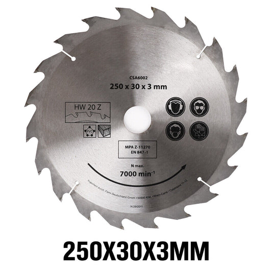 10x250MM Circular Saw Blade 20T Disc Saw Blade Wood Timber