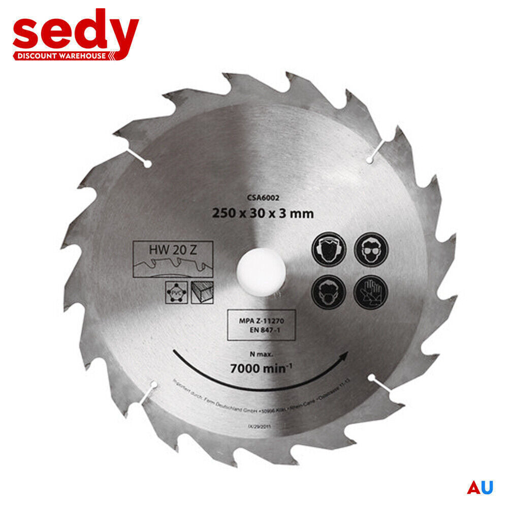 10x250MM Circular Saw Blade 20T Disc Saw Blade Wood Timber