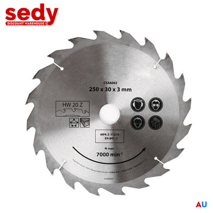 10x250MM Circular Saw Blade 20T Disc Saw Blade Wood Timber