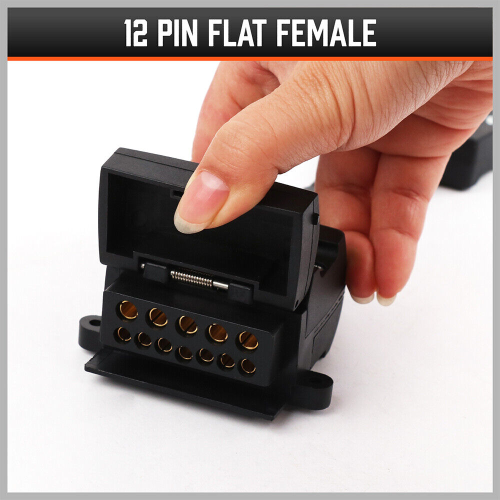 7 Pin Flat Plug to 12 Pin Flat Female Socket