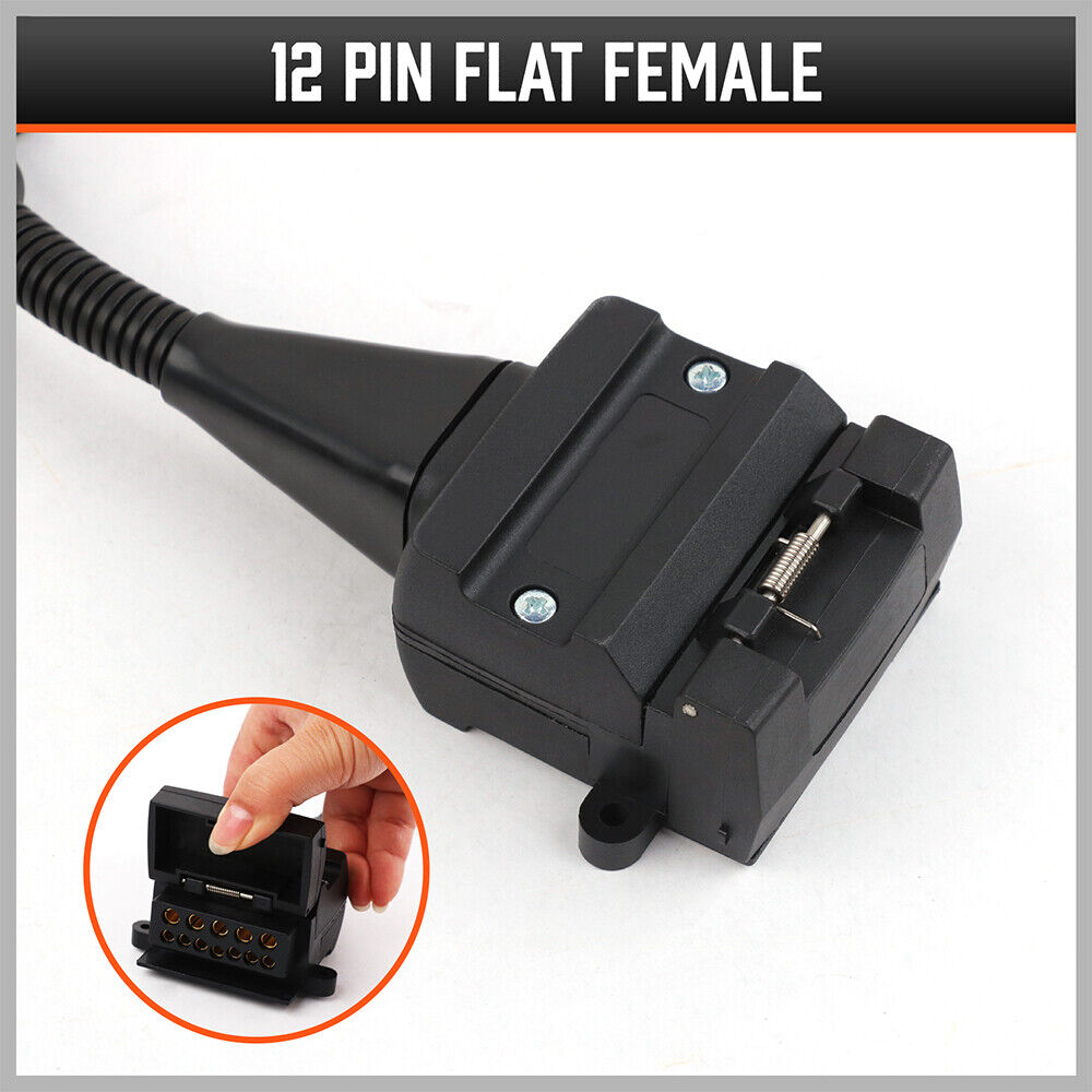 7 Pin Flat Plug to 12 Pin Flat Female Socket