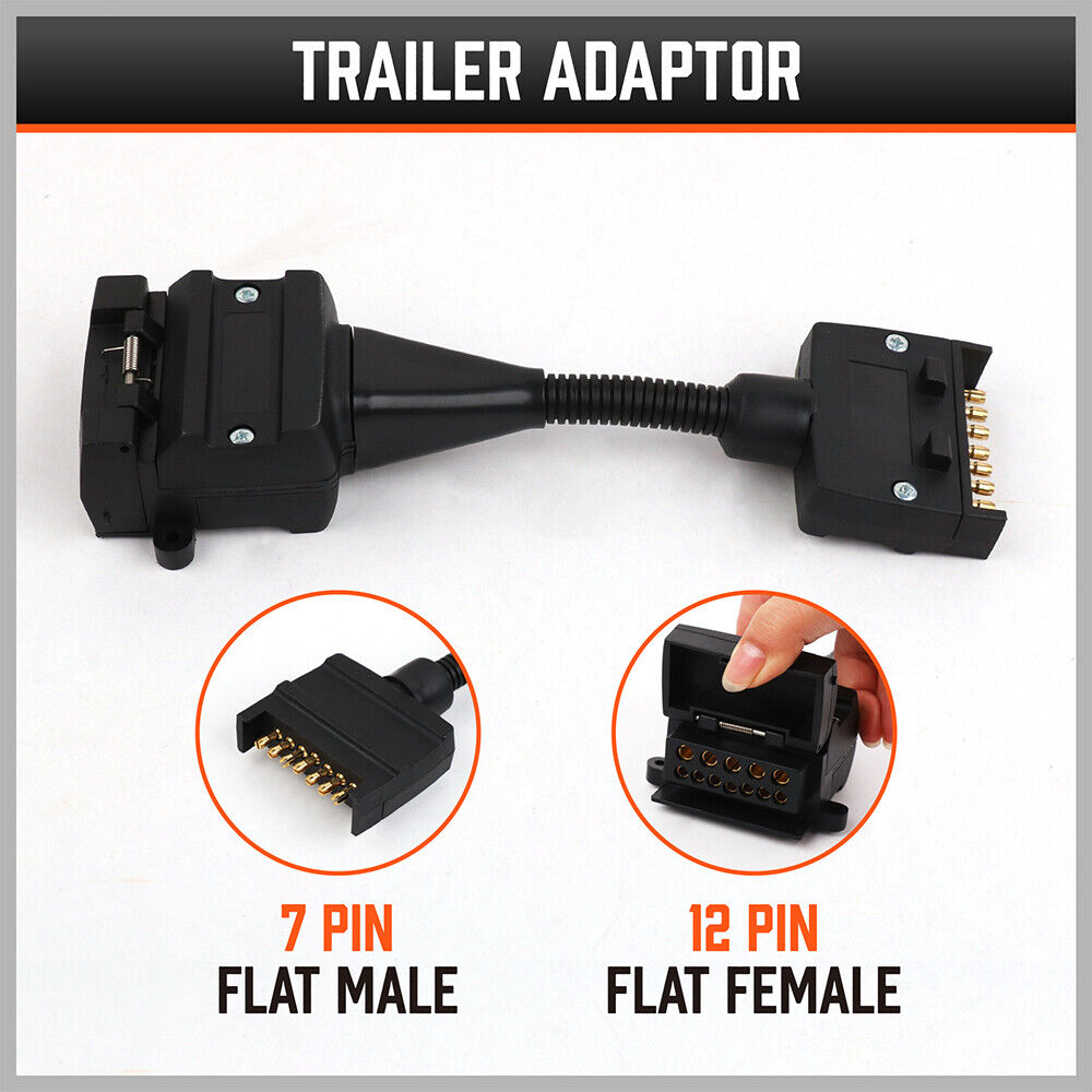 7 Pin Flat Plug to 12 Pin Flat Female Socket