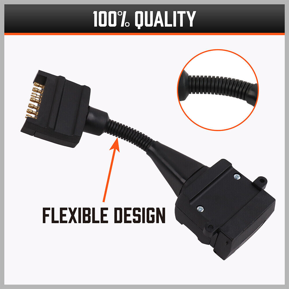 7 Pin Flat Plug to 12 Pin Flat Female Socket