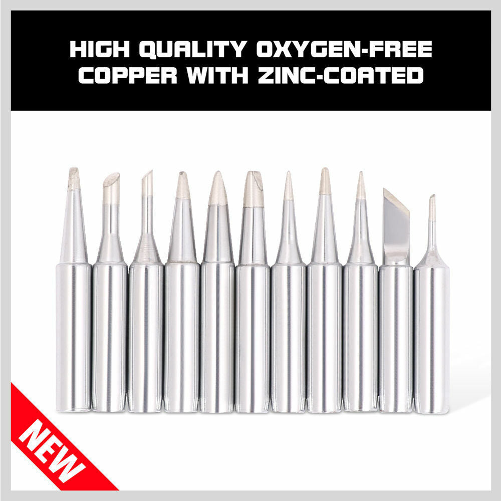 11Pack Soldering Iron Tips Solder Rework Lead Free Hakko Soldering