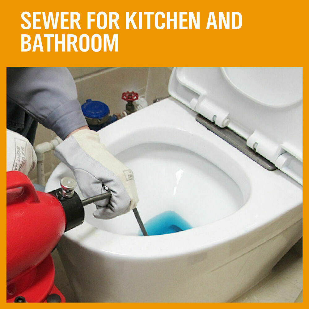 400W Drain Cleaner Electric Eel Rigid Plumbing Sewerage Pipe Machine