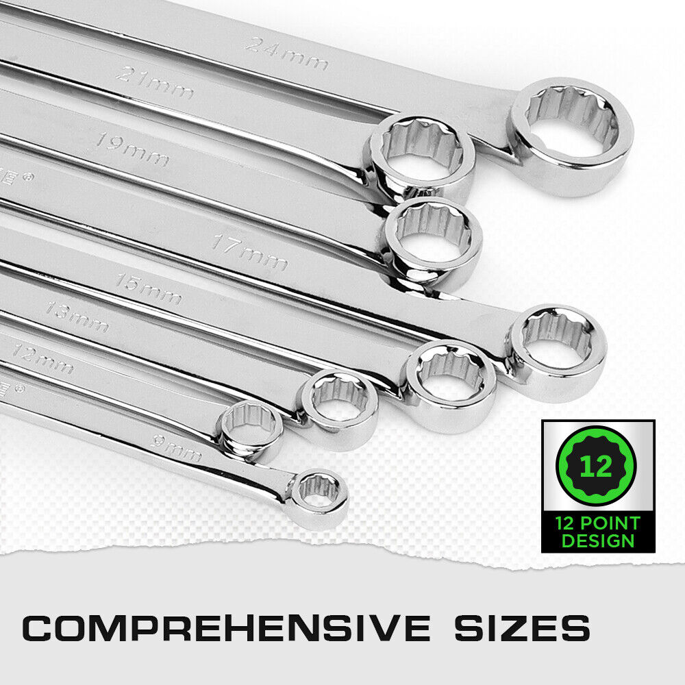 8PC Aviation Spanner Extra Long Wrench Double Ring CRV With