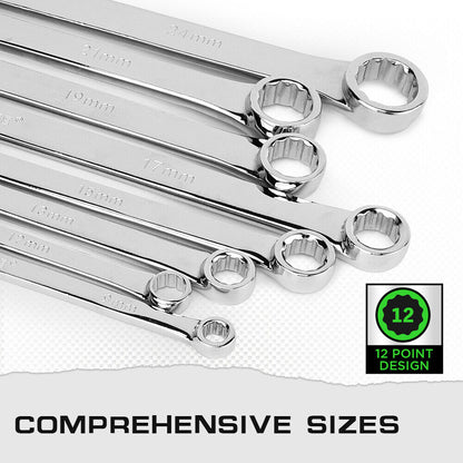 8PC Aviation Spanner Extra Long Wrench Double Ring CRV With