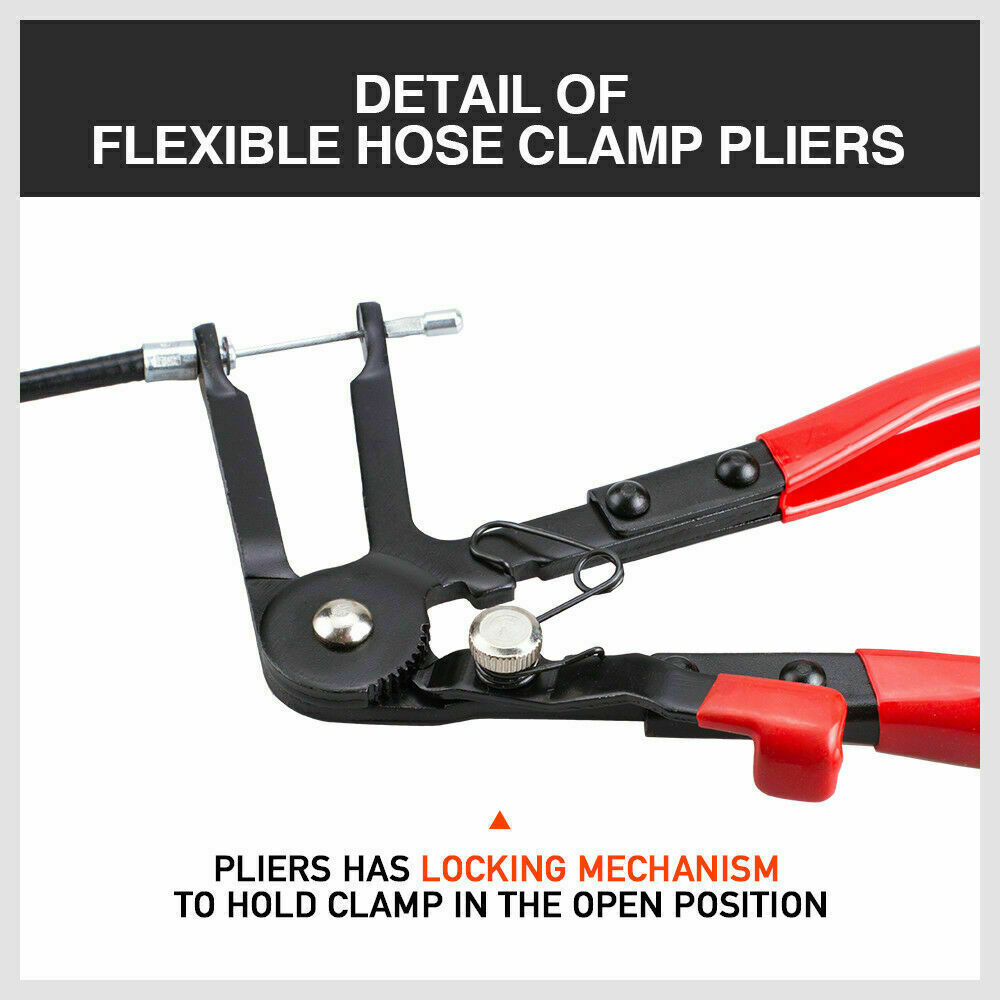 Long Hose Clamp Pliers 24" Flexible Extension Wire Oil Fuel