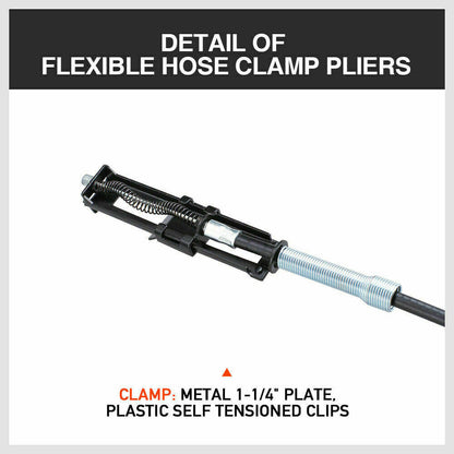Long Hose Clamp Pliers 24" Flexible Extension Wire Oil Fuel