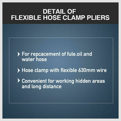 Long Hose Clamp Pliers 24" Flexible Extension Wire Oil Fuel