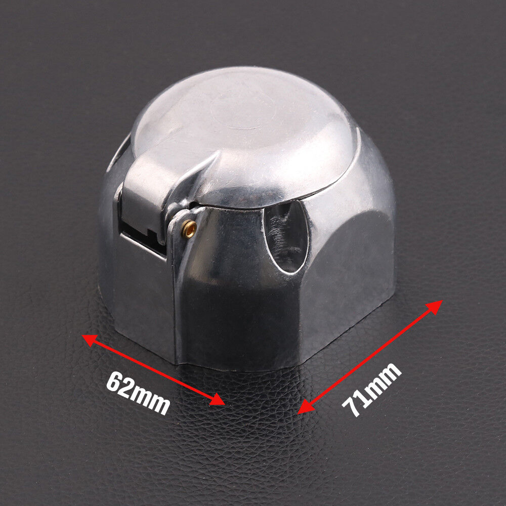 7 Pin Male + Female Round Trailer Plug LARGE Adapter