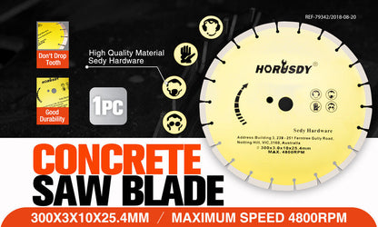 300mm/12" Concrete Saw Blade Masonry Cutting Disc Circular Diamond Stone