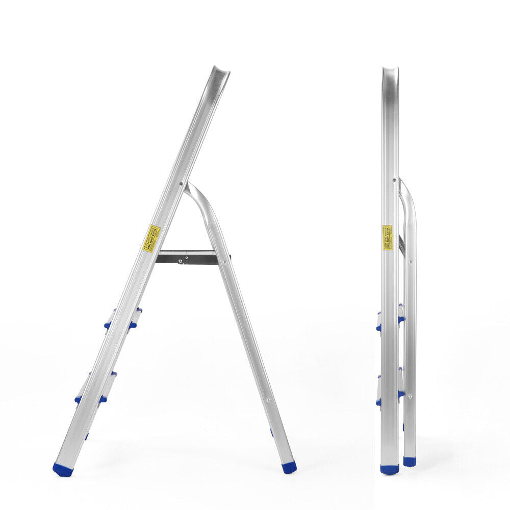 4 Step Ladder Multi Purpose Foldable Folding Aluminium Home Office
