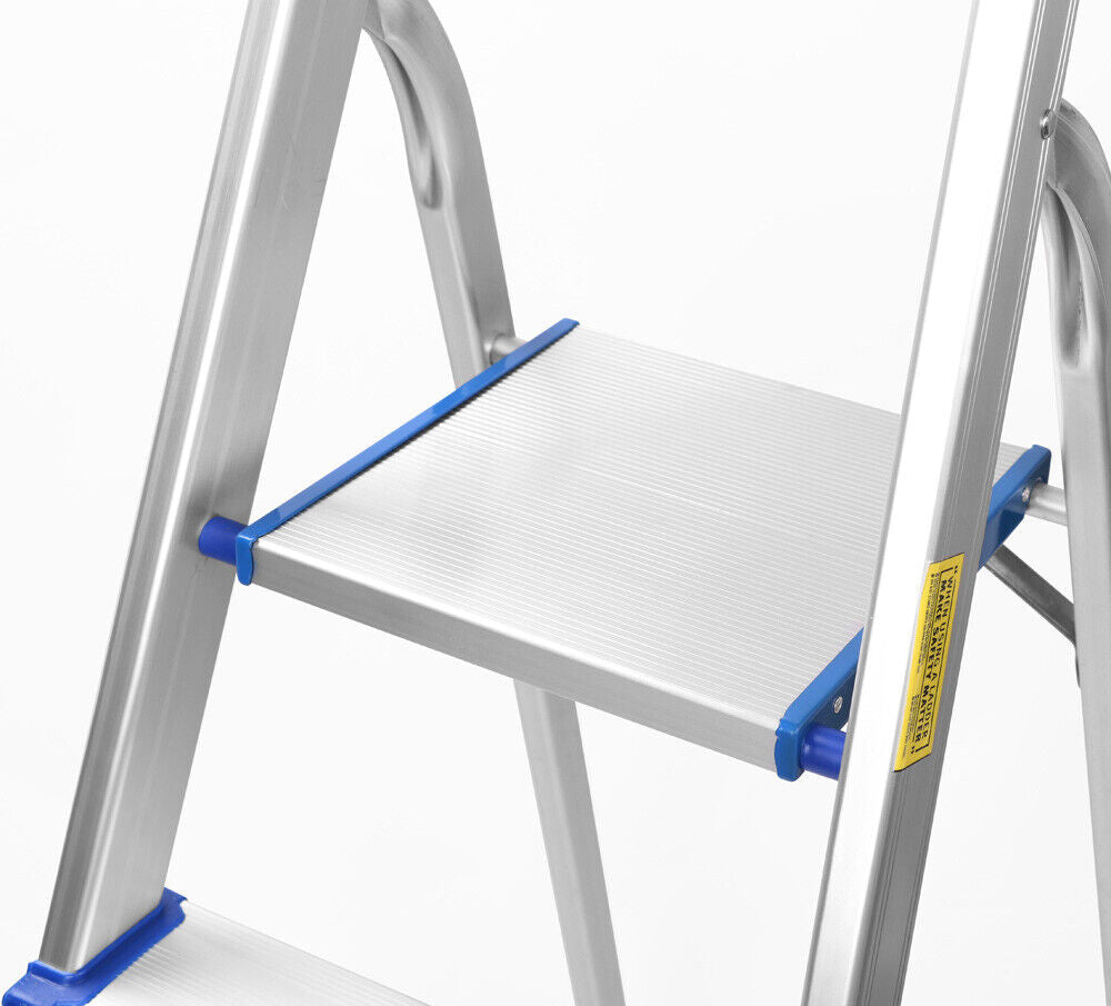 4 Step Ladder Multi Purpose Foldable Folding Aluminium Home Office