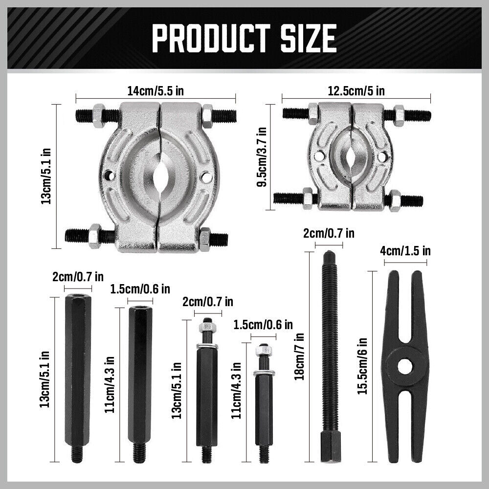 12 Piece Bearing Splitter Gear Puller Fly Wheel Separator Tool