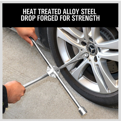20” Wheel Brace Spanner 4-way Cross Wrench Car Tyre Nut