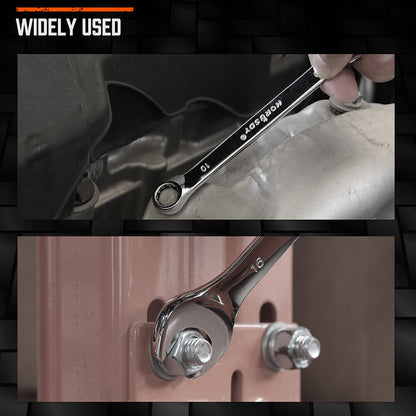 12x Metric Combination Spanner Ring Open Ended Combo Wrench CRV