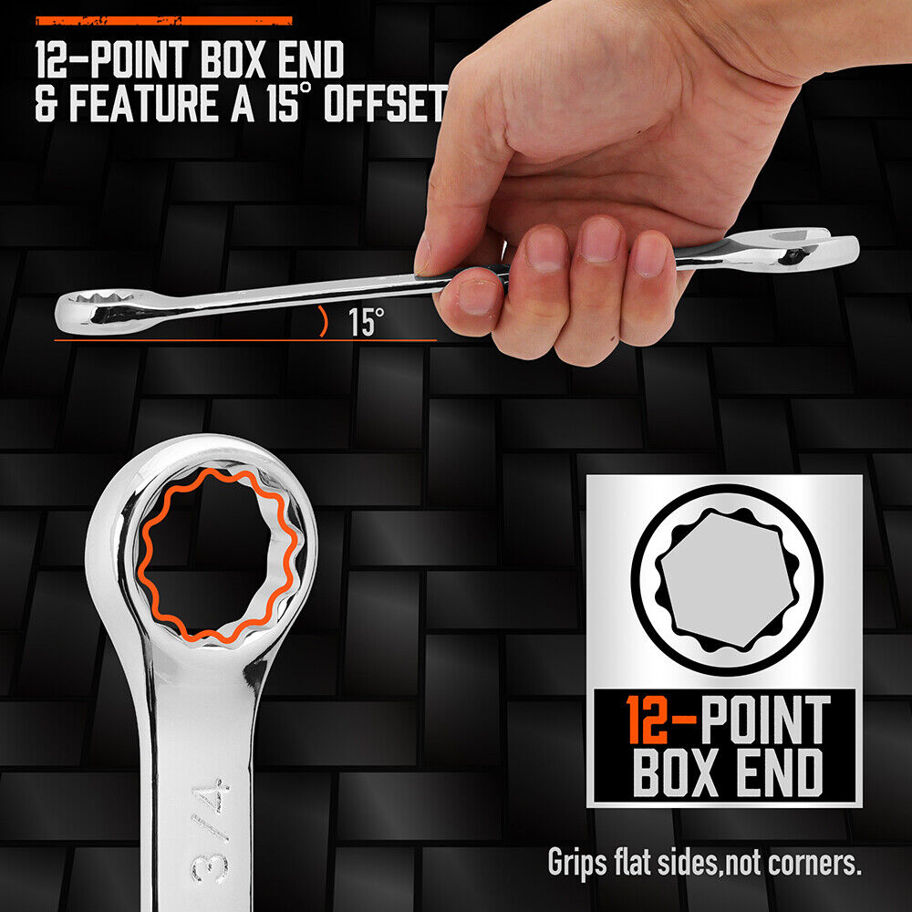 11Packs Imperial Combination Spanner Ring Open End Ended Combo Wrench