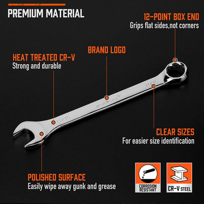 11Packs Imperial Combination Spanner Ring Open End Ended Combo Wrench