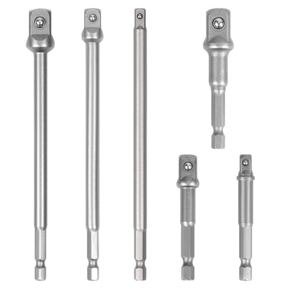 6Pack Drill Socket Adapter Long Short Combination Extension Impact Nut
