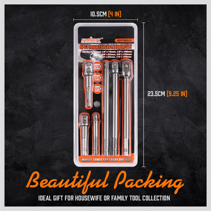 6Pack Drill Socket Adapter Long Short Combination Extension Impact Nut