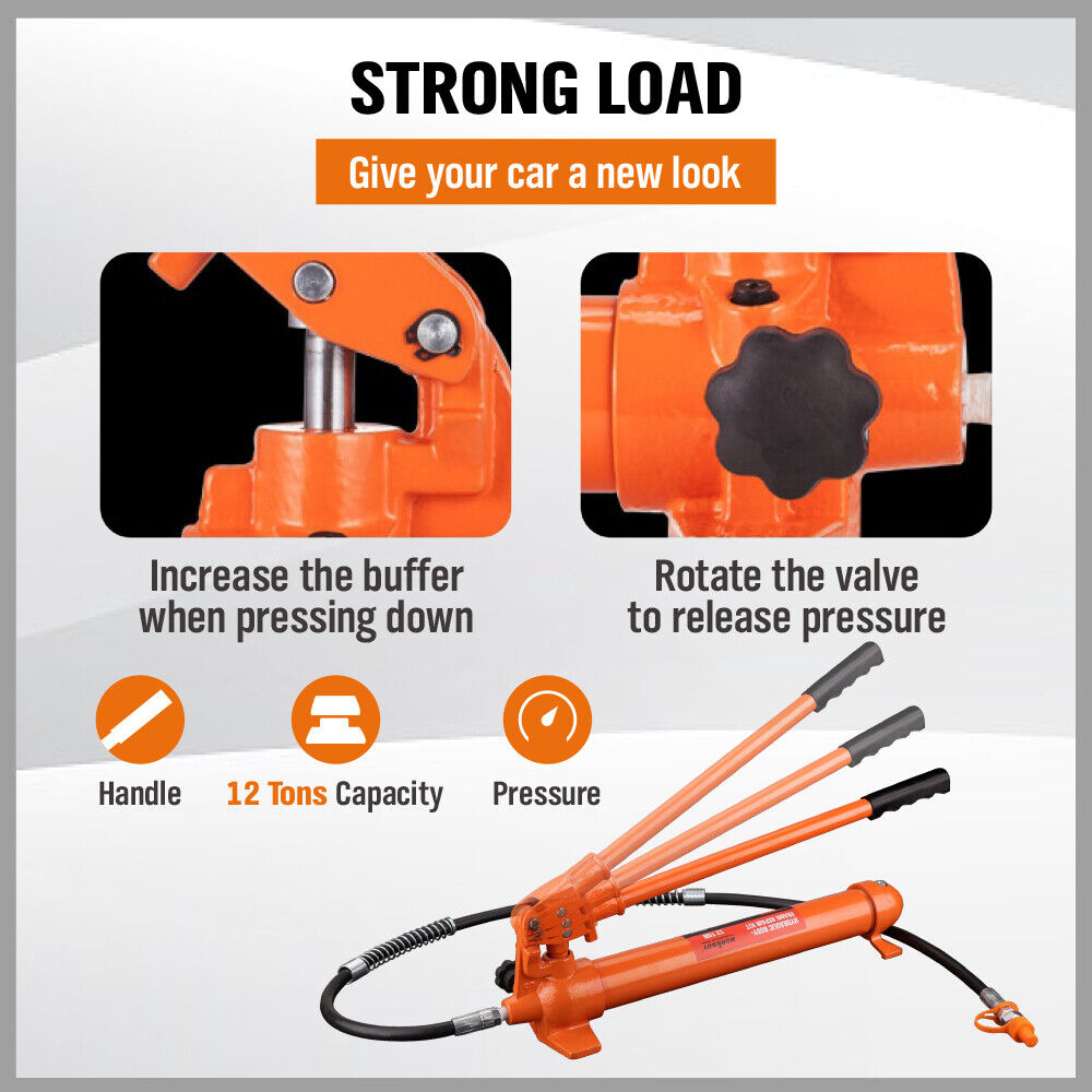 12T Porta Power Hydraulic Ram Pump Oil Hose Body Repair