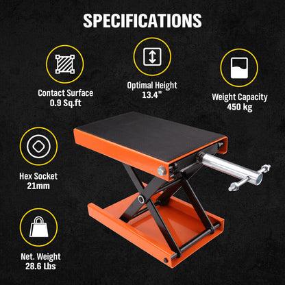 205KG Motorcycle Motorbike Lift Jack Motorcycle Stand Hoist Repair Work