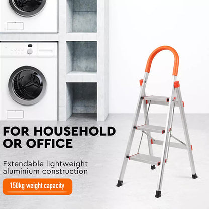 3 Step Ladder Multi Purpose Household Office Foldable Non Slip
