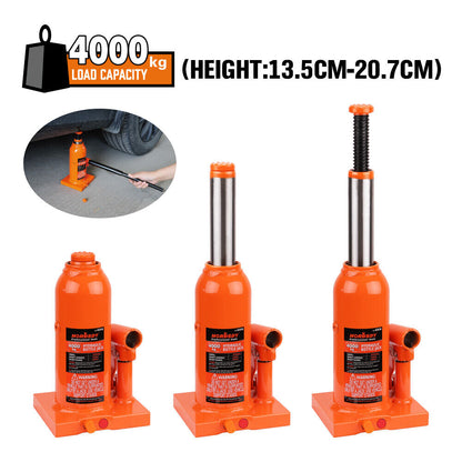 4-Ton (8,000 LBs) Hydraulic Bottle Jack Heavy-Duty Car Lifter with