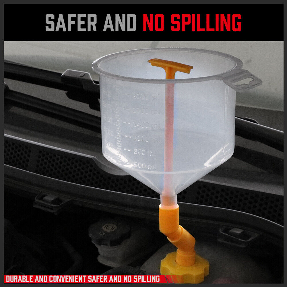 19-Piece No-Spill Radiator Coolant Refilling Funnel Spill Proof Radiator Bleeder