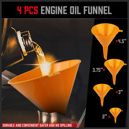 19-Piece No-Spill Radiator Coolant Refilling Funnel Spill Proof Radiator Bleeder