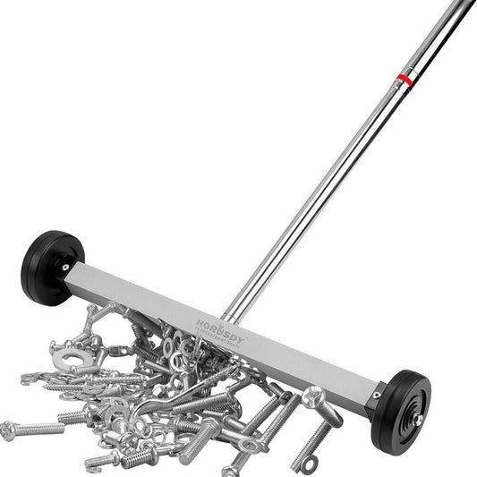 17inch Telescoping Magnetic Sweeper Magnet Broom Rolling Pick Up 8.8Lbs