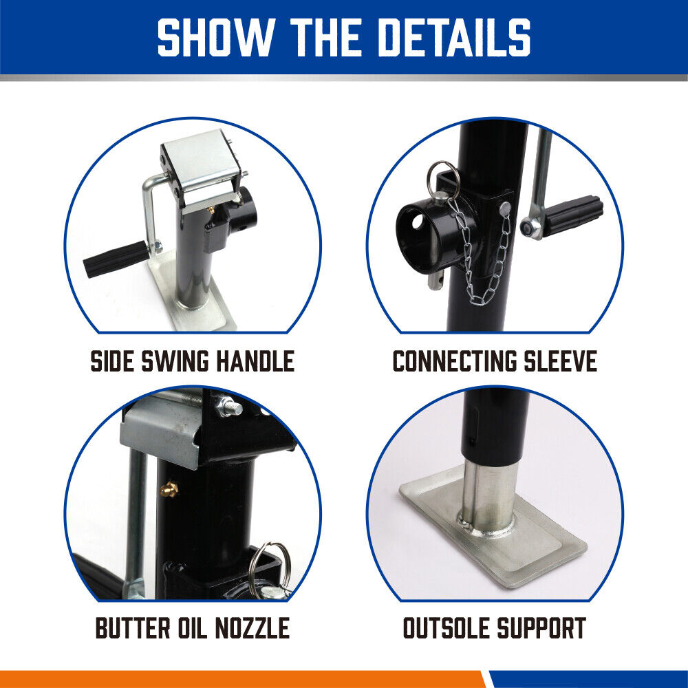 2x Trailer Caravan Canopy Jack Stand 2267kg/ 5000lbs Heavy-Duty Weld