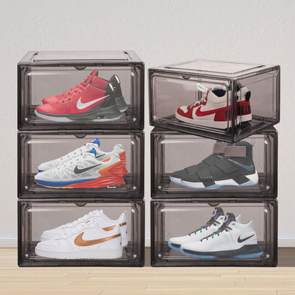 10Pcs Premium Acrylic Shoe Box Sneaker Display Storage Case Boxes Magnetic Door Au
