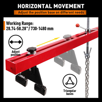 1.5M Engine Support Bar Engine Load Leveler 1100Lb Transmission Dual