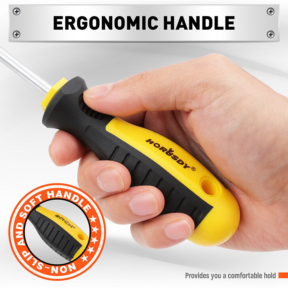 11-Pieces Magnetic Screwdriver with Case Magnetizer Demagnetizer Flat Head