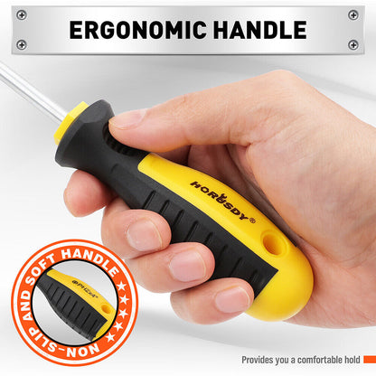 11-Pieces Magnetic Screwdriver with Case Magnetizer Demagnetizer Flat Head