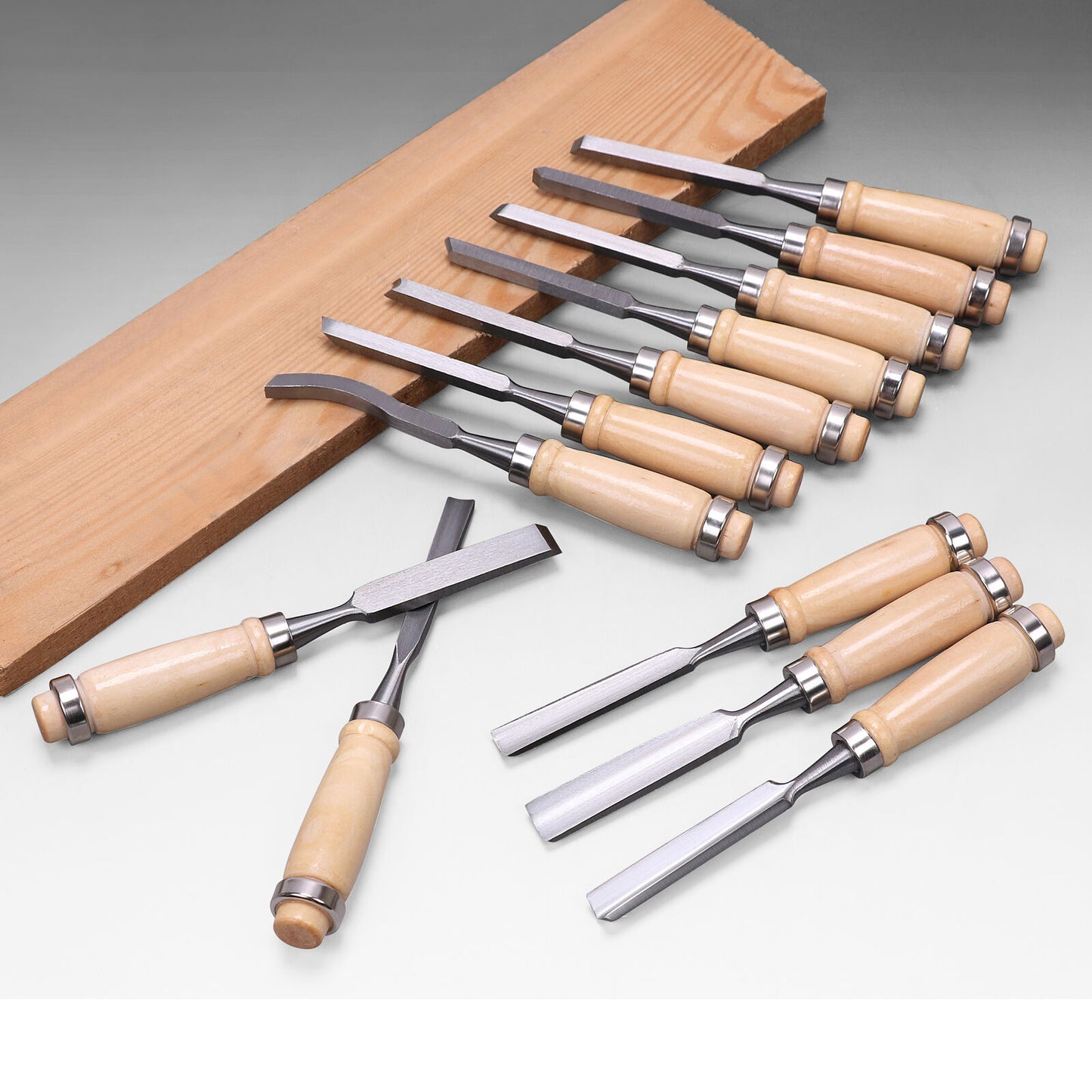 12Pack Wood Carving Chisel Knife High Carbon Steel Woodworking Rolling
