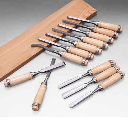 12Pack Wood Carving Chisel Knife High Carbon Steel Woodworking Rolling