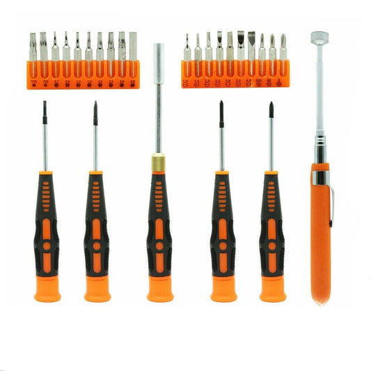 26Pack Precision Screwdriver Magnetic Pickup Hex Torx Philip Flat Bits