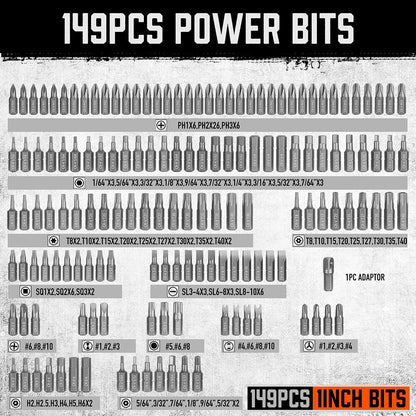 219-Piece Combination Security Bit Screw Driver Bit Tamper Proof Torx