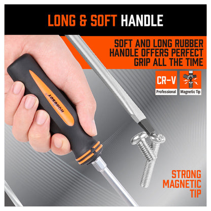 10Packs Magnetic Screwdriver Phillips Slotted Magnetizer Non-Slip Handle Tool