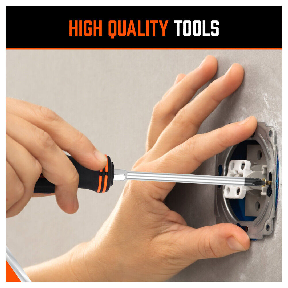 10Packs Magnetic Screwdriver Phillips Slotted Magnetizer Non-Slip Handle Tool