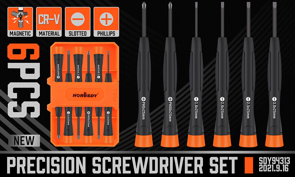 6Pack Precision Screwdriver Phillips Slotted Electronic PC Repair Small Driver