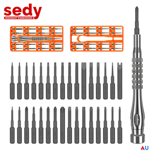 33 PC PRECISION SCREWDRIVER BITS PHILIP FLAT SLOTTED TORx HEx